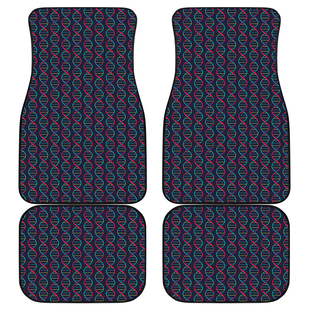 DNA Helix Pattern Print Front and Back Car Floor Mats