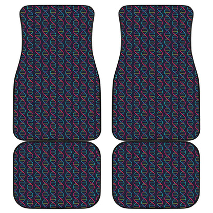DNA Helix Pattern Print Front and Back Car Floor Mats