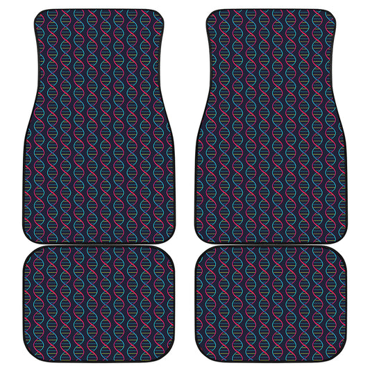 DNA Helix Pattern Print Front and Back Car Floor Mats