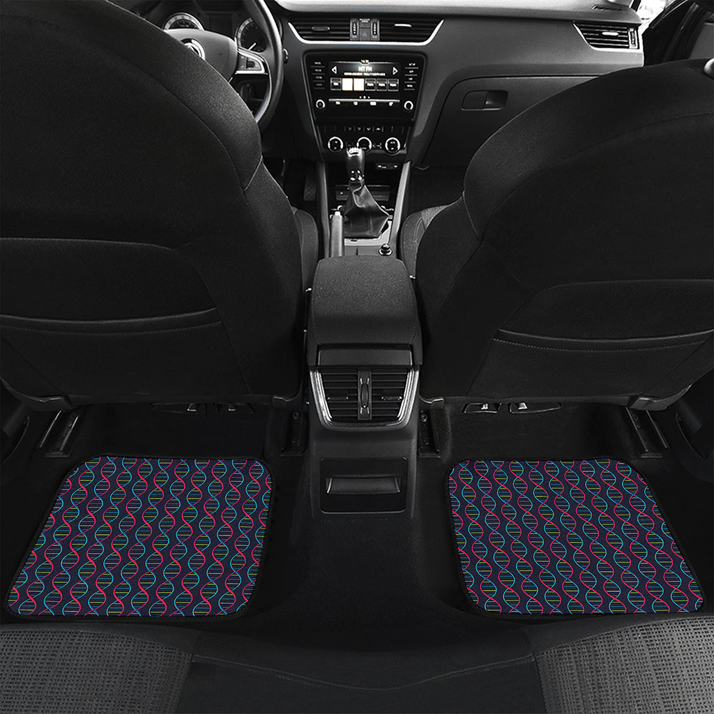 DNA Helix Pattern Print Front and Back Car Floor Mats