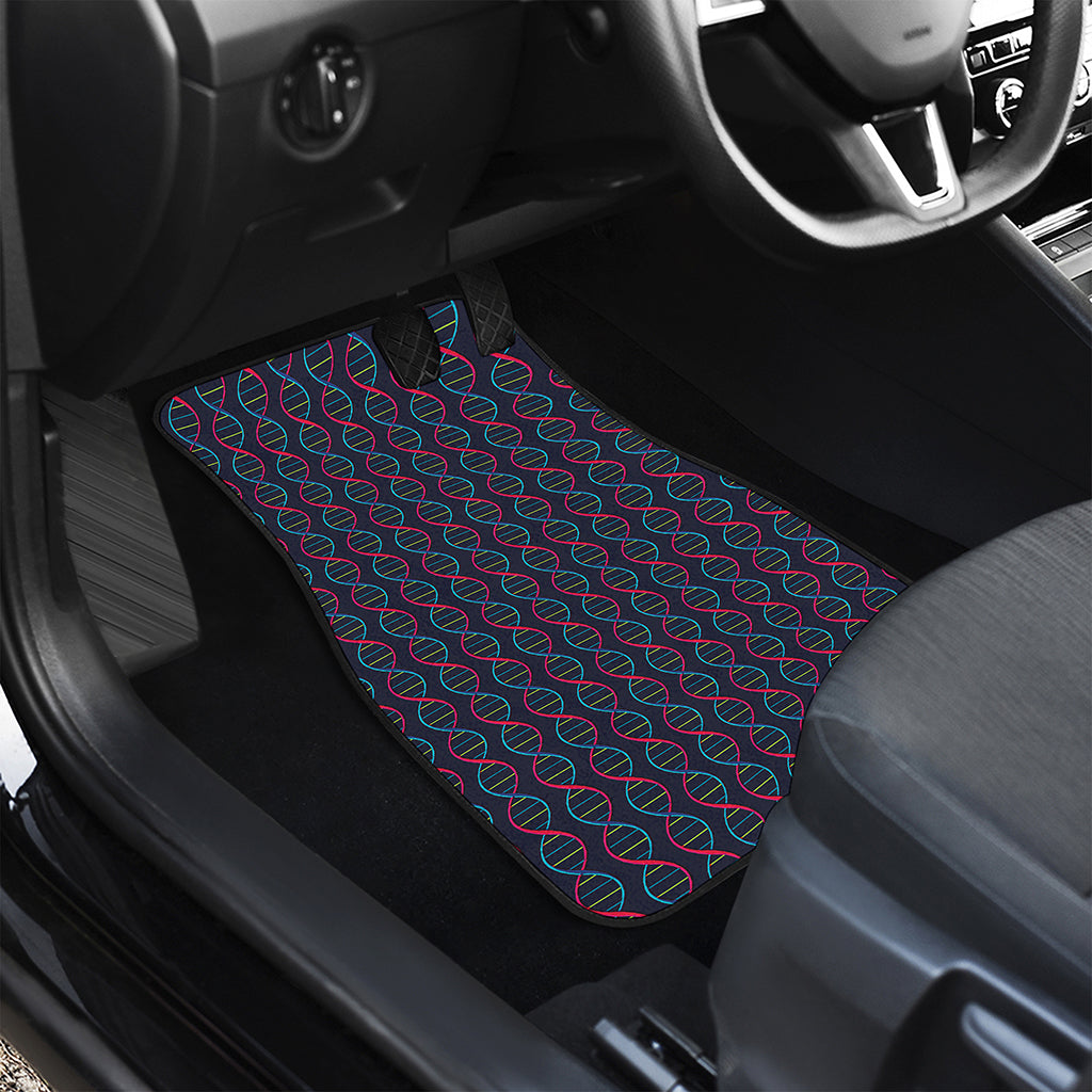 DNA Helix Pattern Print Front and Back Car Floor Mats