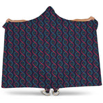 DNA Helix Pattern Print Hooded Blanket