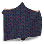 DNA Helix Pattern Print Hooded Blanket