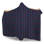 DNA Helix Pattern Print Hooded Blanket