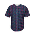 DNA Helix Pattern Print Men's Baseball Jersey