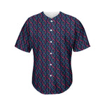 DNA Helix Pattern Print Men's Baseball Jersey