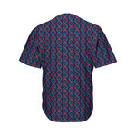 DNA Helix Pattern Print Men's Baseball Jersey