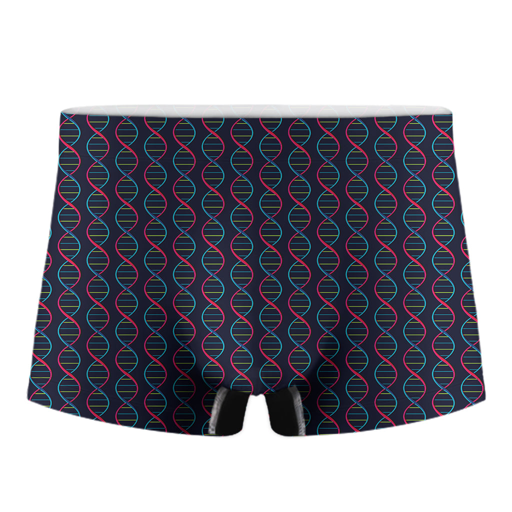 DNA Helix Pattern Print Men's Boxer Briefs