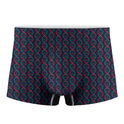DNA Helix Pattern Print Men's Boxer Briefs
