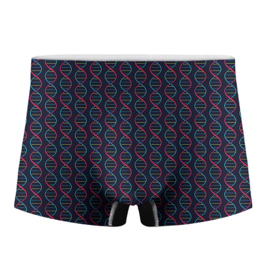 DNA Helix Pattern Print Men's Boxer Briefs
