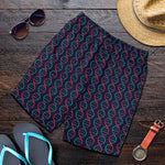 DNA Helix Pattern Print Men's Shorts