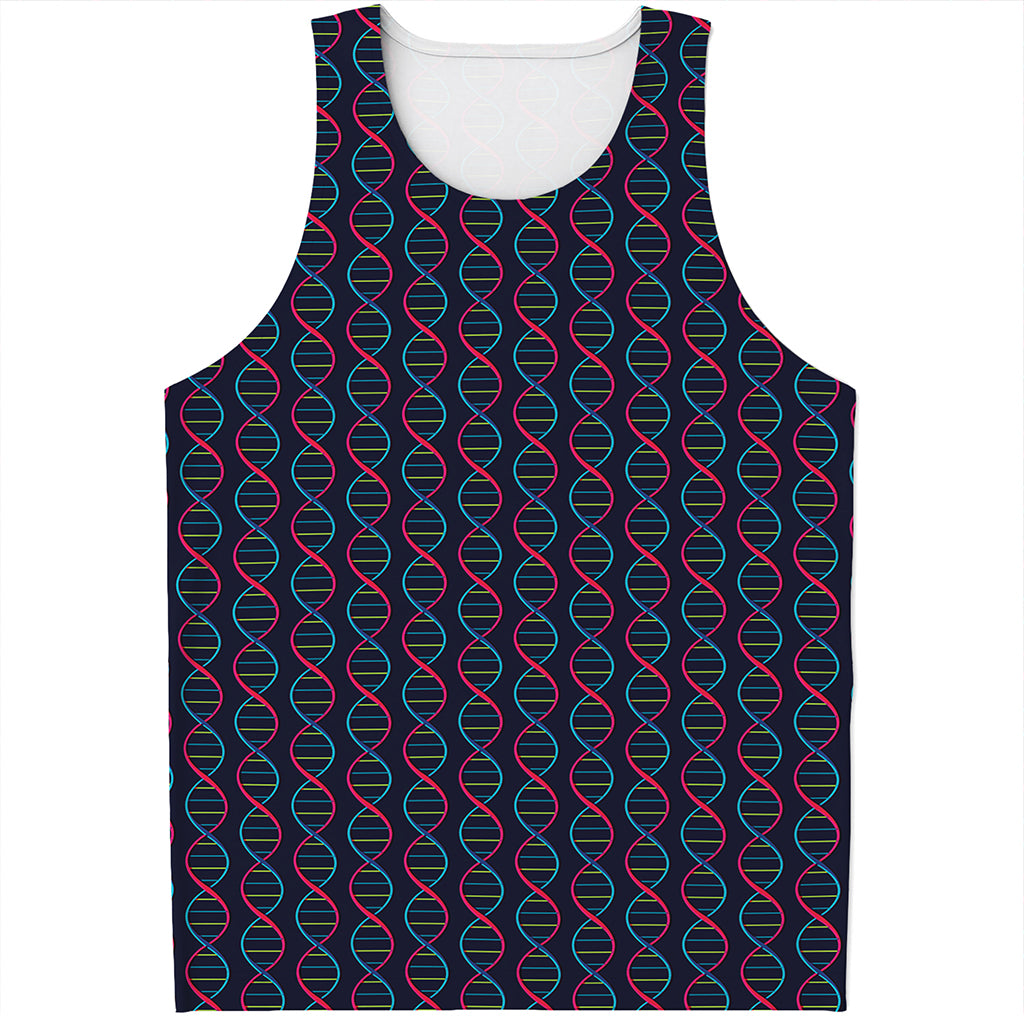 DNA Helix Pattern Print Men's Tank Top