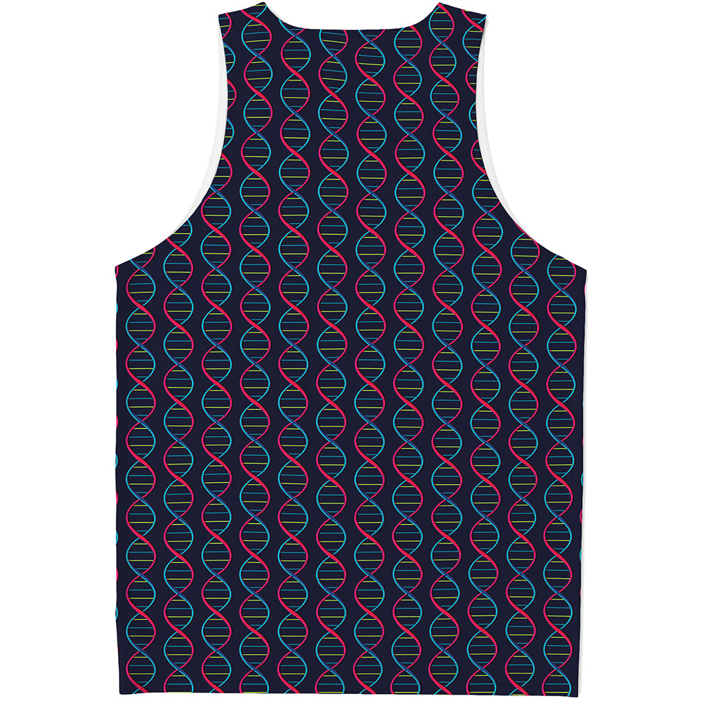 DNA Helix Pattern Print Men's Tank Top