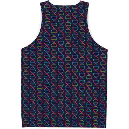 DNA Helix Pattern Print Men's Tank Top