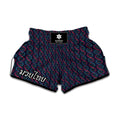 DNA Helix Pattern Print Muay Thai Boxing Shorts