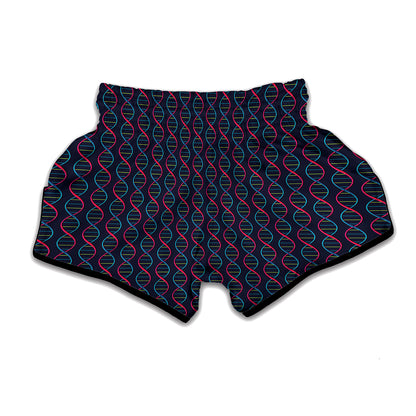 DNA Helix Pattern Print Muay Thai Boxing Shorts