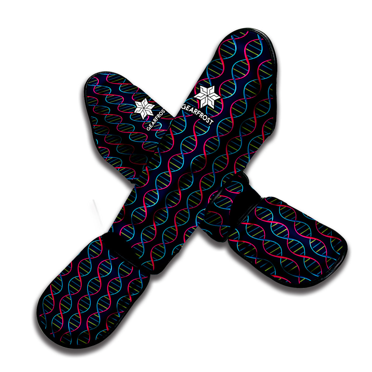 DNA Helix Pattern Print Muay Thai Shin Guard