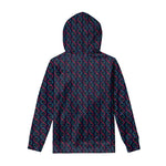 DNA Helix Pattern Print Pullover Hoodie
