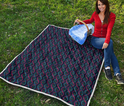 DNA Helix Pattern Print Quilt