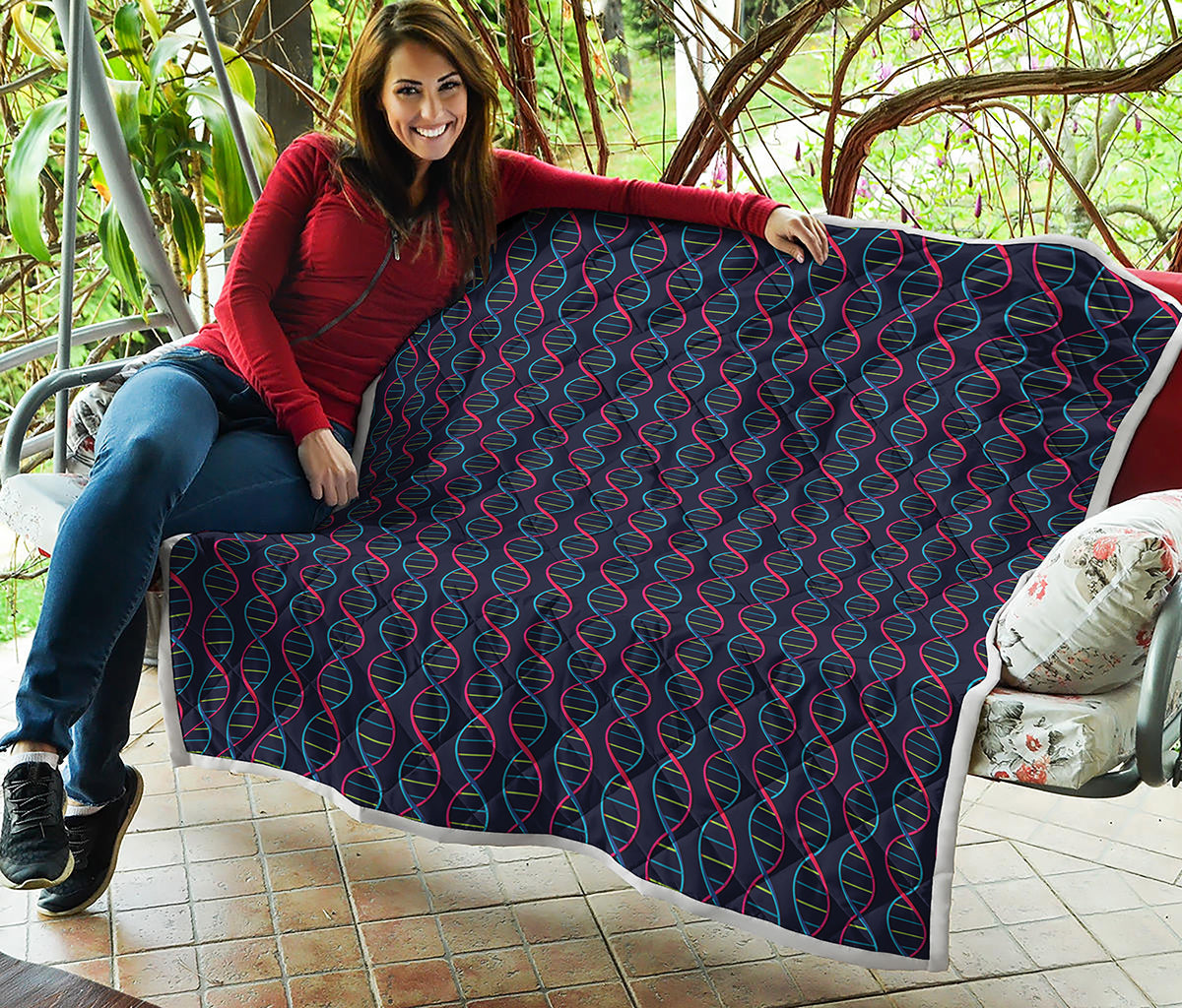 DNA Helix Pattern Print Quilt