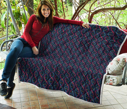 DNA Helix Pattern Print Quilt