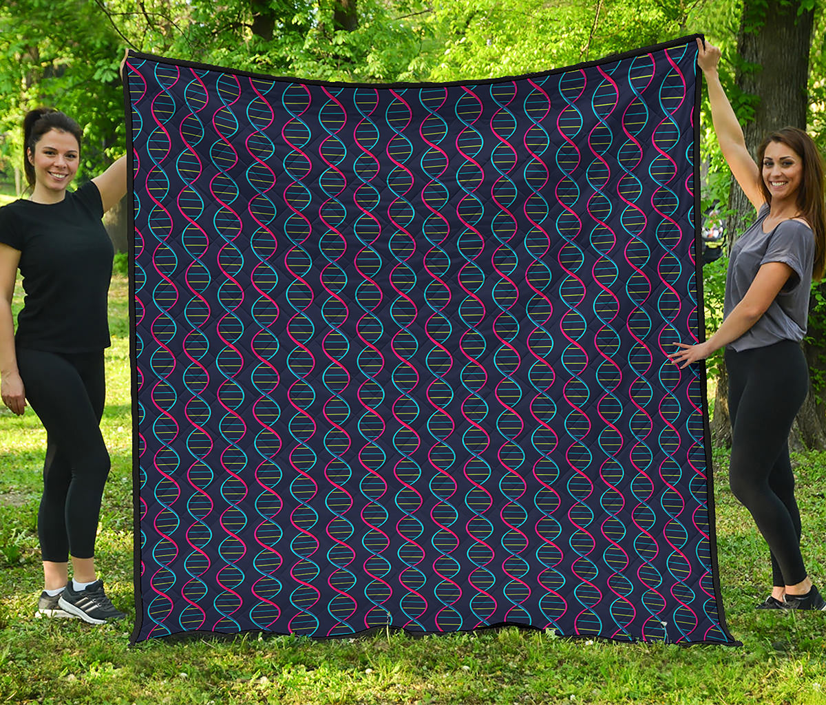 DNA Helix Pattern Print Quilt