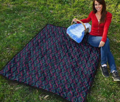 DNA Helix Pattern Print Quilt