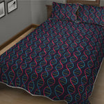 DNA Helix Pattern Print Quilt Bed Set