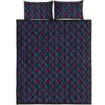 DNA Helix Pattern Print Quilt Bed Set