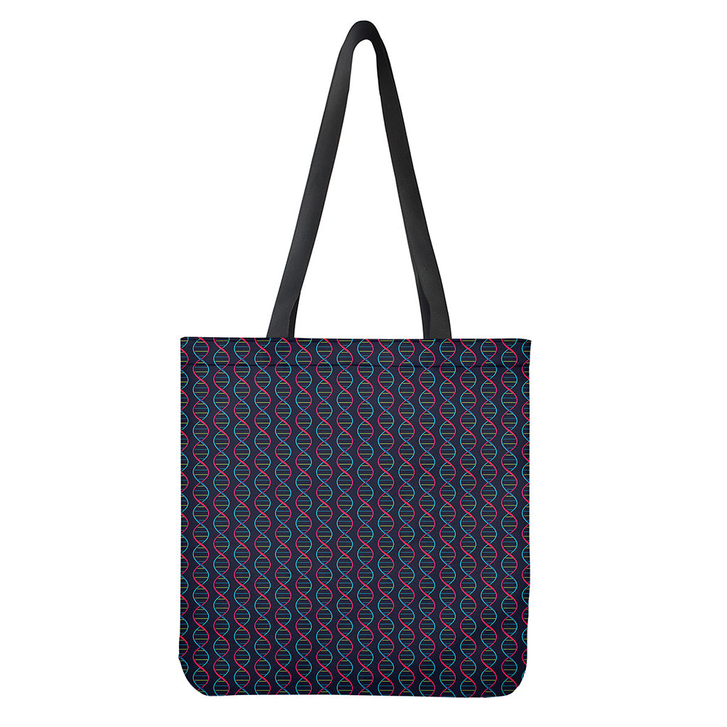DNA Helix Pattern Print Tote Bag