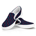 DNA Helix Pattern Print White Slip On Sneakers