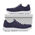 DNA Helix Pattern Print White Running Shoes