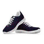 DNA Helix Pattern Print White Sneakers