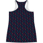 DNA Helix Pattern Print Women's Racerback Tank Top