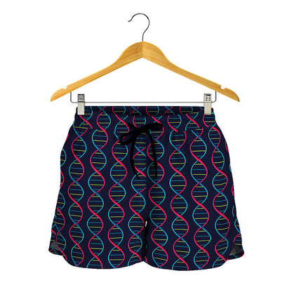 DNA Helix Pattern Print Women's Shorts