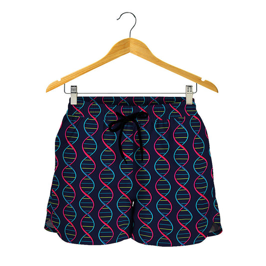 DNA Helix Pattern Print Women's Shorts