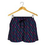 DNA Helix Pattern Print Women's Shorts