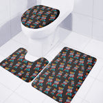 DNA Strands Pattern Print 3 Piece Bath Mat Set