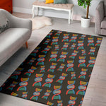 DNA Strands Pattern Print Area Rug