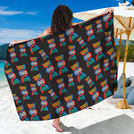 DNA Strands Pattern Print Beach Sarong Wrap