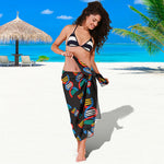 DNA Strands Pattern Print Beach Sarong Wrap