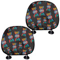 DNA Strands Pattern Print Car Headrest Covers