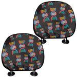 DNA Strands Pattern Print Car Headrest Covers