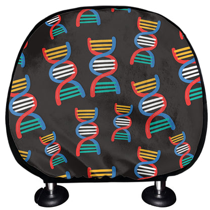 DNA Strands Pattern Print Car Headrest Covers