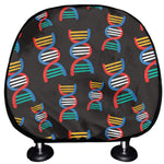 DNA Strands Pattern Print Car Headrest Covers