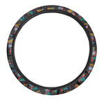 DNA Strands Pattern Print Car Steering Wheel Cover