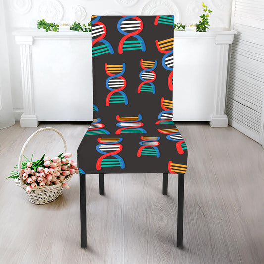 DNA Strands Pattern Print Dining Chair Slipcover