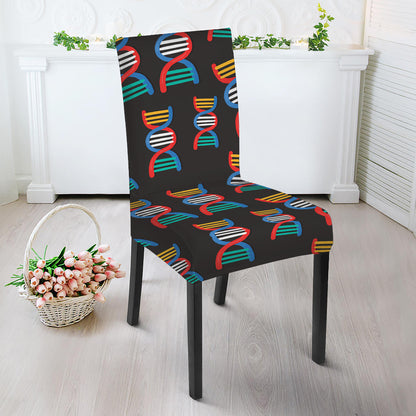 DNA Strands Pattern Print Dining Chair Slipcover