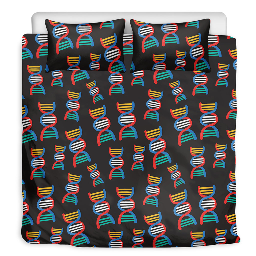 DNA Strands Pattern Print Duvet Cover Bedding Set