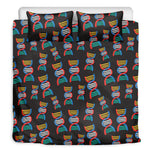 DNA Strands Pattern Print Duvet Cover Bedding Set